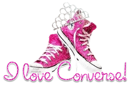 pink i love converse